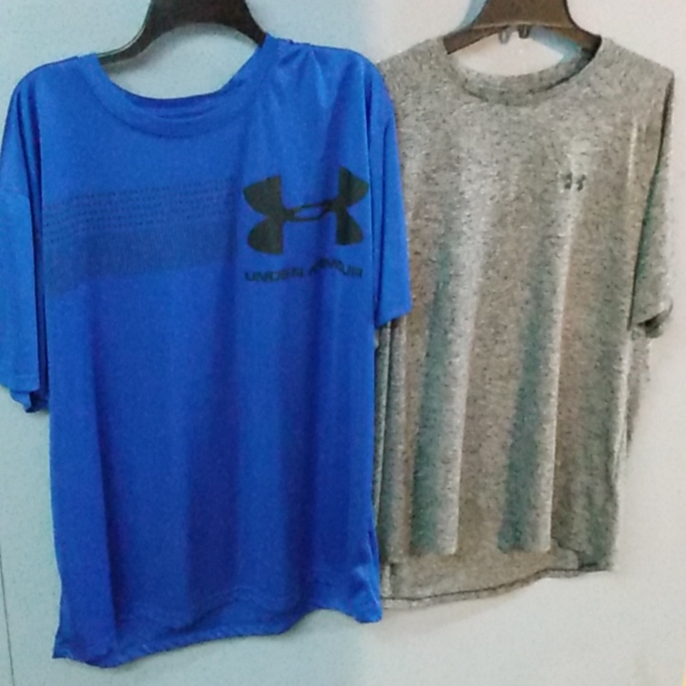 Xxlg 2xl under armor shirts blue and grey